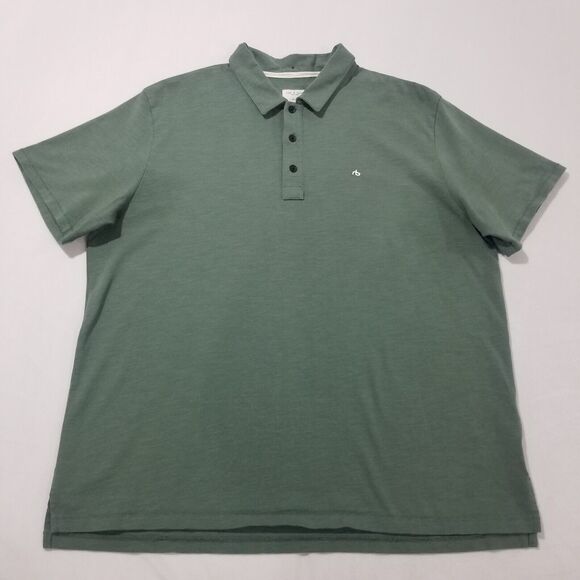 Rag & Bone Polo Shirt Mens Extra Large XL Golf Casual Green Cotton Athletic Fit - Picture 12 of 12